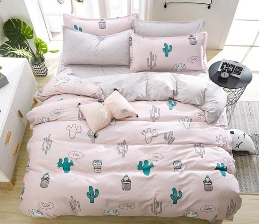 3D Cactus 7159 Bed Pillowcases Quilt