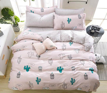 3D Cactus 7159 Bed Pillowcases Quilt