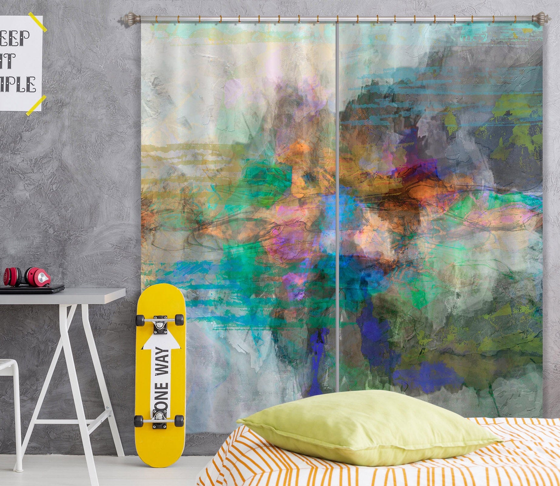 3D Color Collision 237 Michael Tienhaara Curtain Curtains Drapes Curtains AJ Creativity Home 