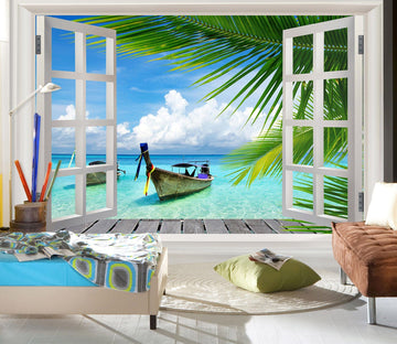 3D Wooden Boat 1720 Wall Murals Wallpaper AJ Wallpaper 2 