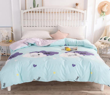 3D White Gray Clouds 4142 Bed Pillowcases Quilt