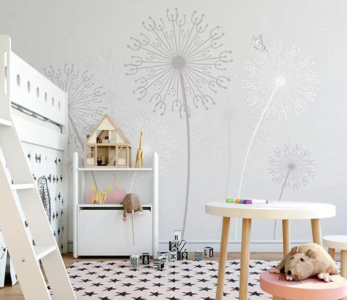 3D White Dandelion 2153 Wall Murals Wallpaper AJ Wallpaper 2 