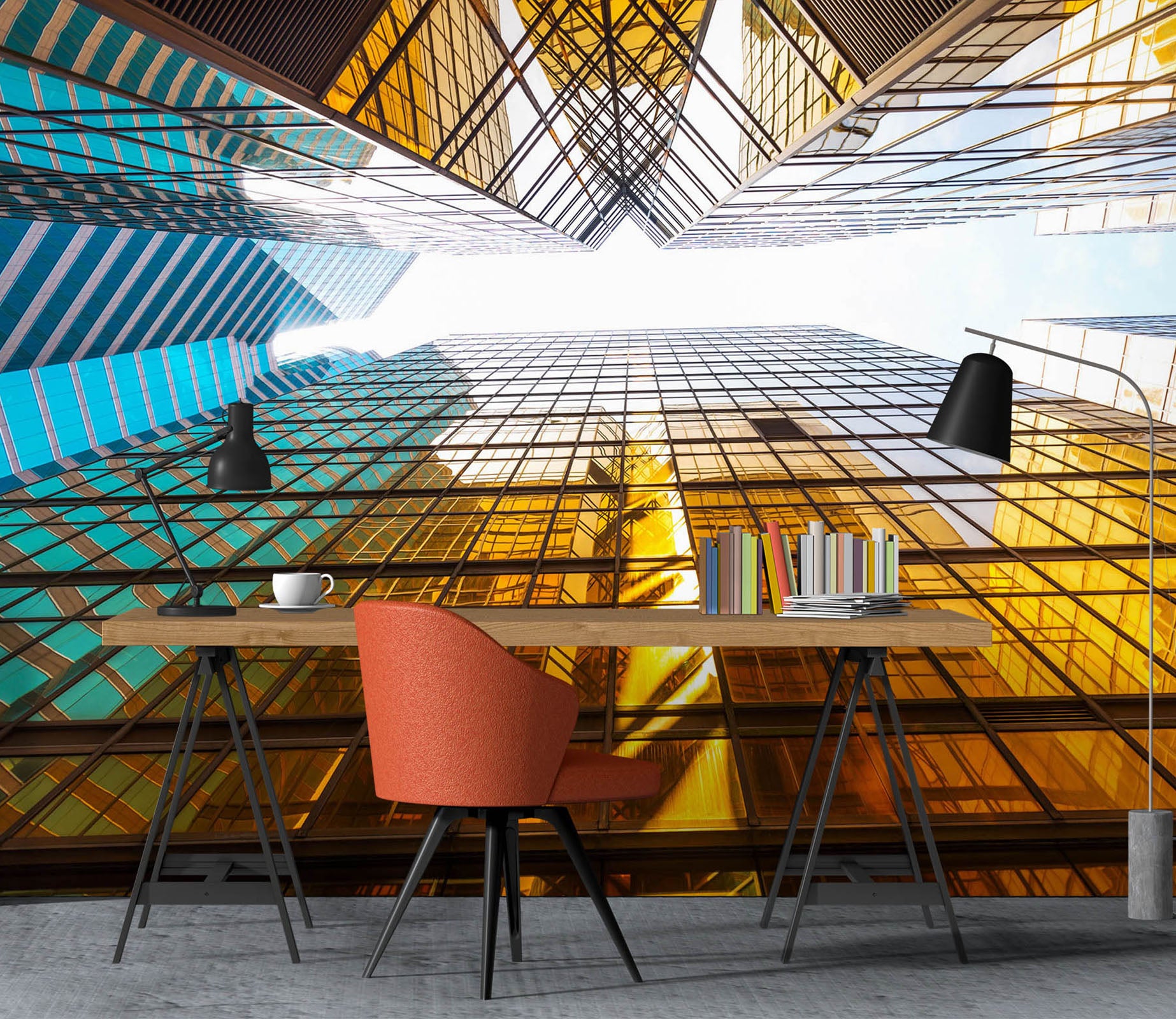 3D Glass Building 1004 Wall Murals