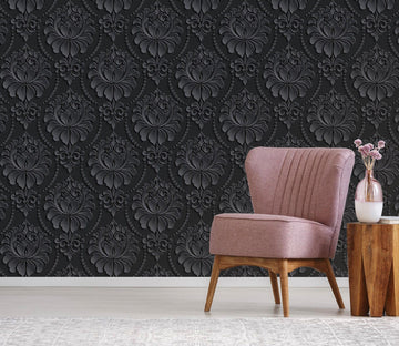 3D Black Bottom Flower Pattern 9 Wallpaper AJ Wallpaper 