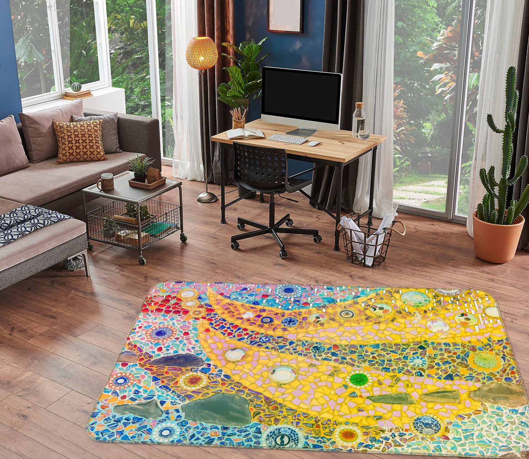 3D Colorful Pattern 33020 Non Slip Rug Mat