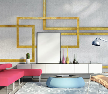 3D Golden Frame WG159 Wall Murals