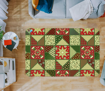 3D Green Pattern 54247 Christmas Non Slip Rug Mat Xmas