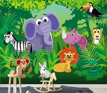 3D Animal Forest 1706 Wall Murals Wallpaper AJ Wallpaper 2 