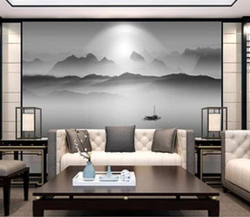 3D Lake Boat 1209 Wall Murals Wallpaper AJ Wallpaper 2 