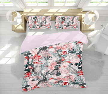 3D Pink Toucan 180 Uta Naumann Bedding Bed Pillowcases Quilt Quiet Covers AJ Creativity Home 