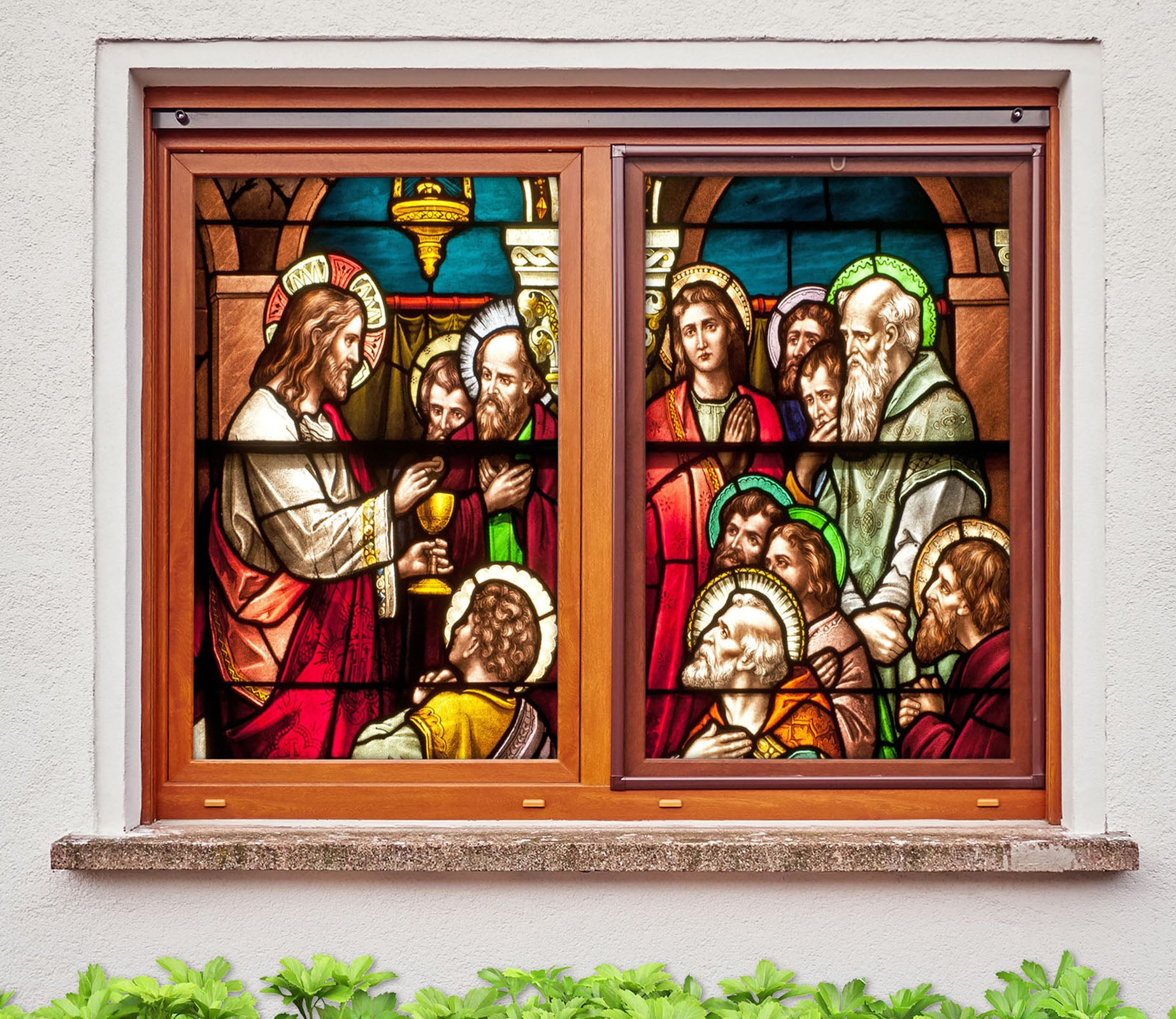 3D Christ Holy Water 285 Window Film Print Sticker Cling Stained Glass UV Block