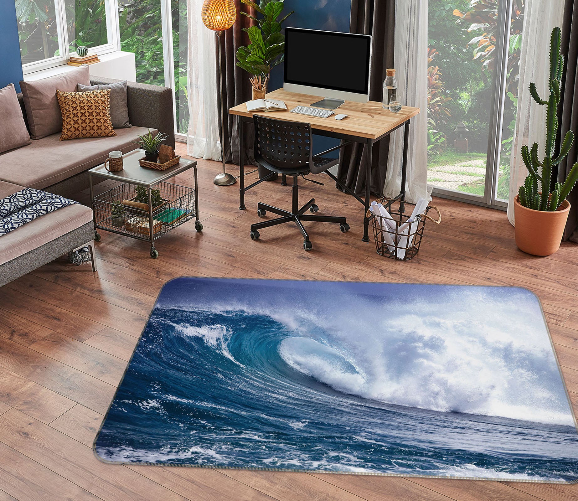 3D Waves 34118 Non Slip Rug Mat
