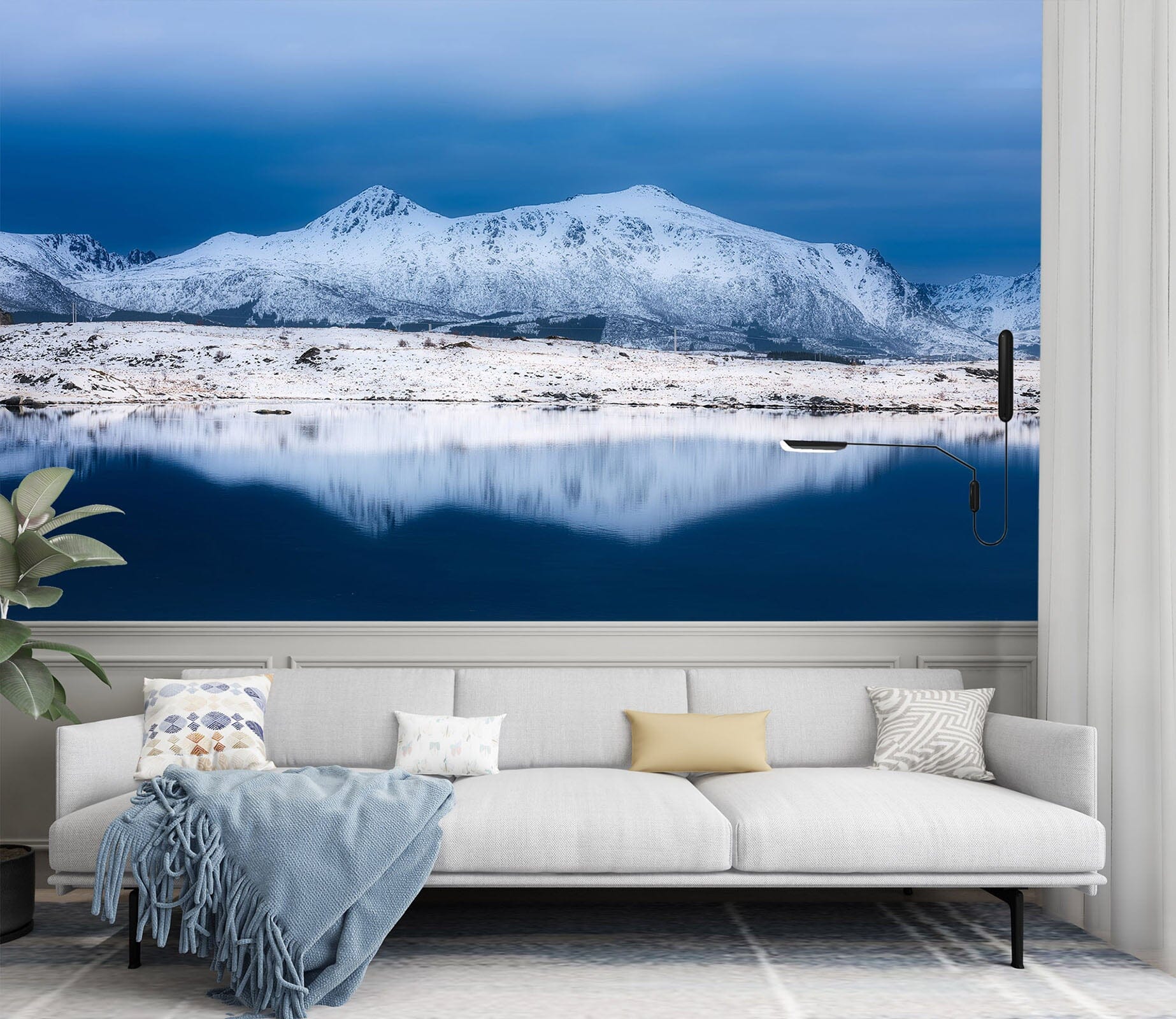 3D Snow Mountain Lake 1403 Marco Carmassi Wall Mural Wall Murals Wallpaper AJ Wallpaper 2 