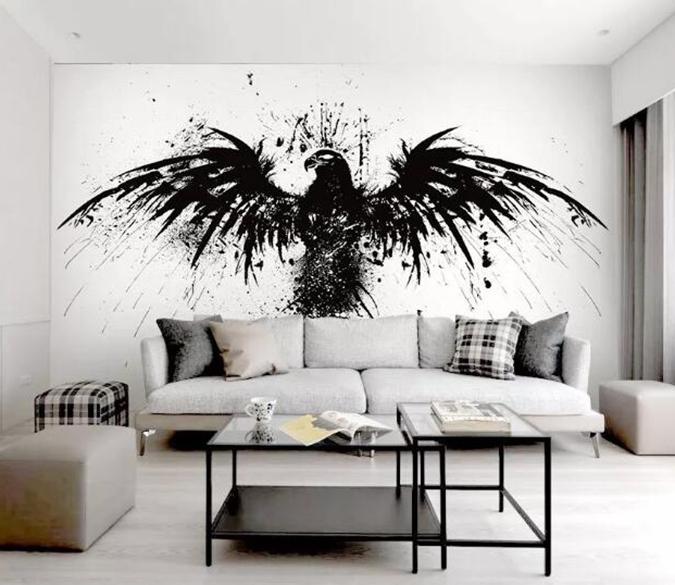 3D Crow 1080 Wall Murals Wallpaper AJ Wallpaper 2 