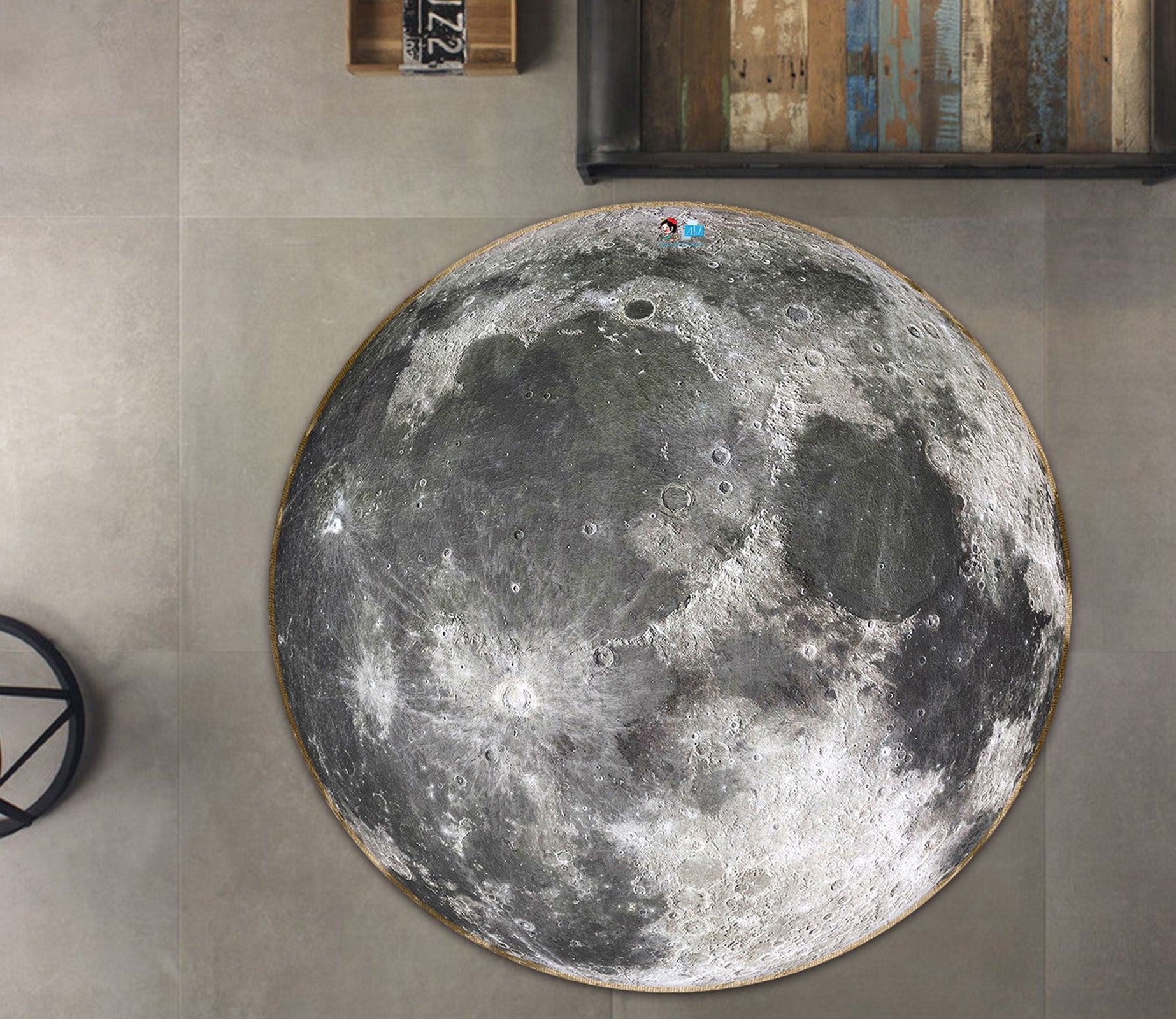 3D Moon 74270 Round Non Slip Rug Mat