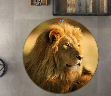 3D Lion 72047 Round Non Slip Rug Mat
