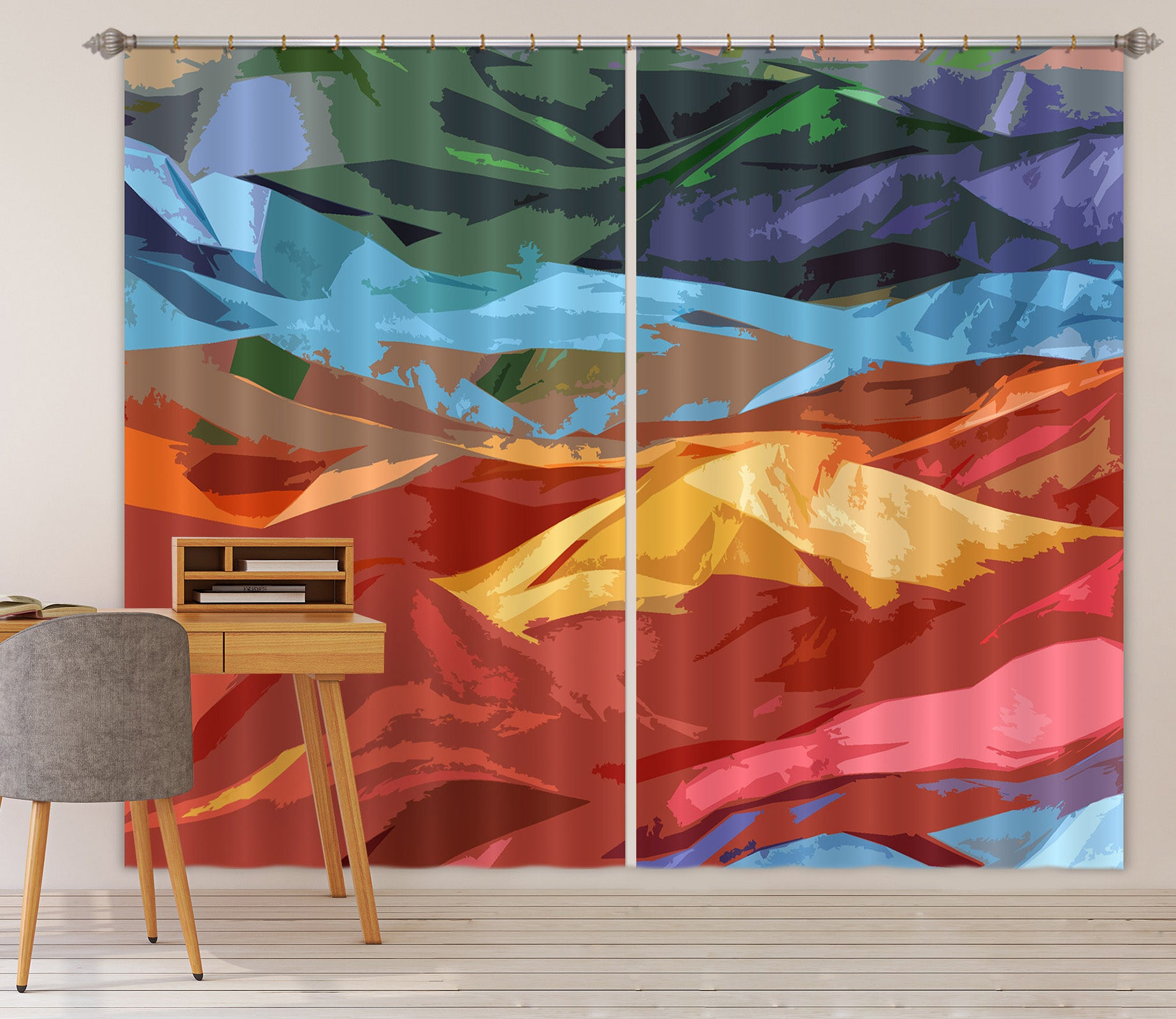 3D Mountains Final 70075 Shandra Smith Curtain Curtains Drapes