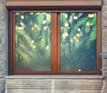 3D Branch Lights 43105 Christmas Window Film Print Sticker Cling Stained Glass Xmas
