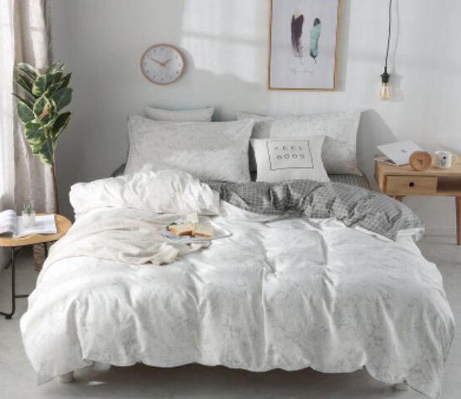 3D White 30262 Bed Pillowcases Quilt