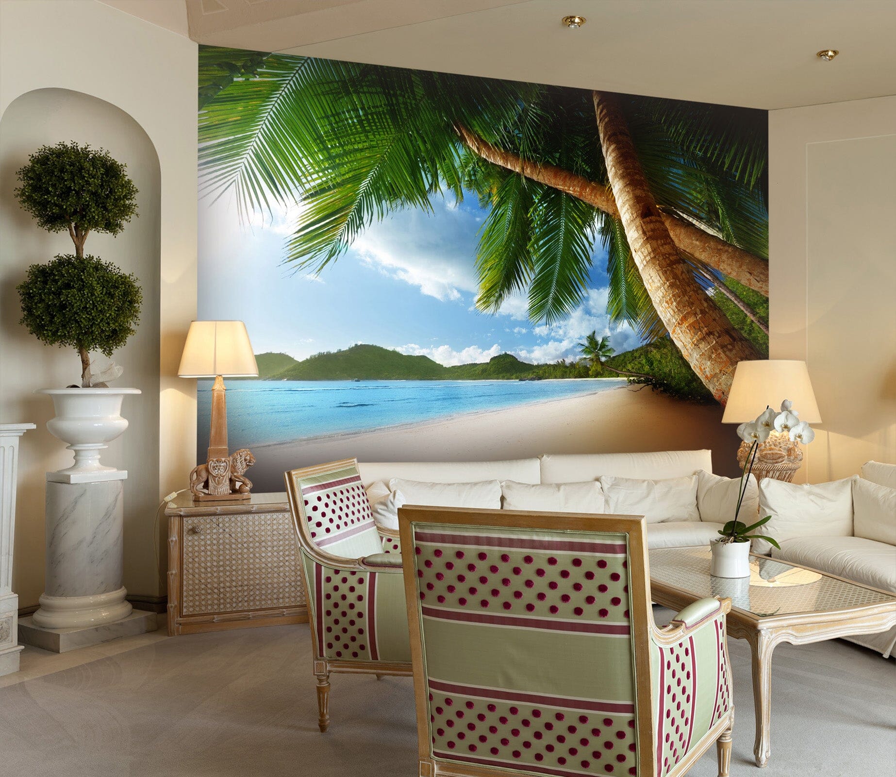 3D Beach Tree 022 Wall Murals Wallpaper AJ Wallpaper 2 