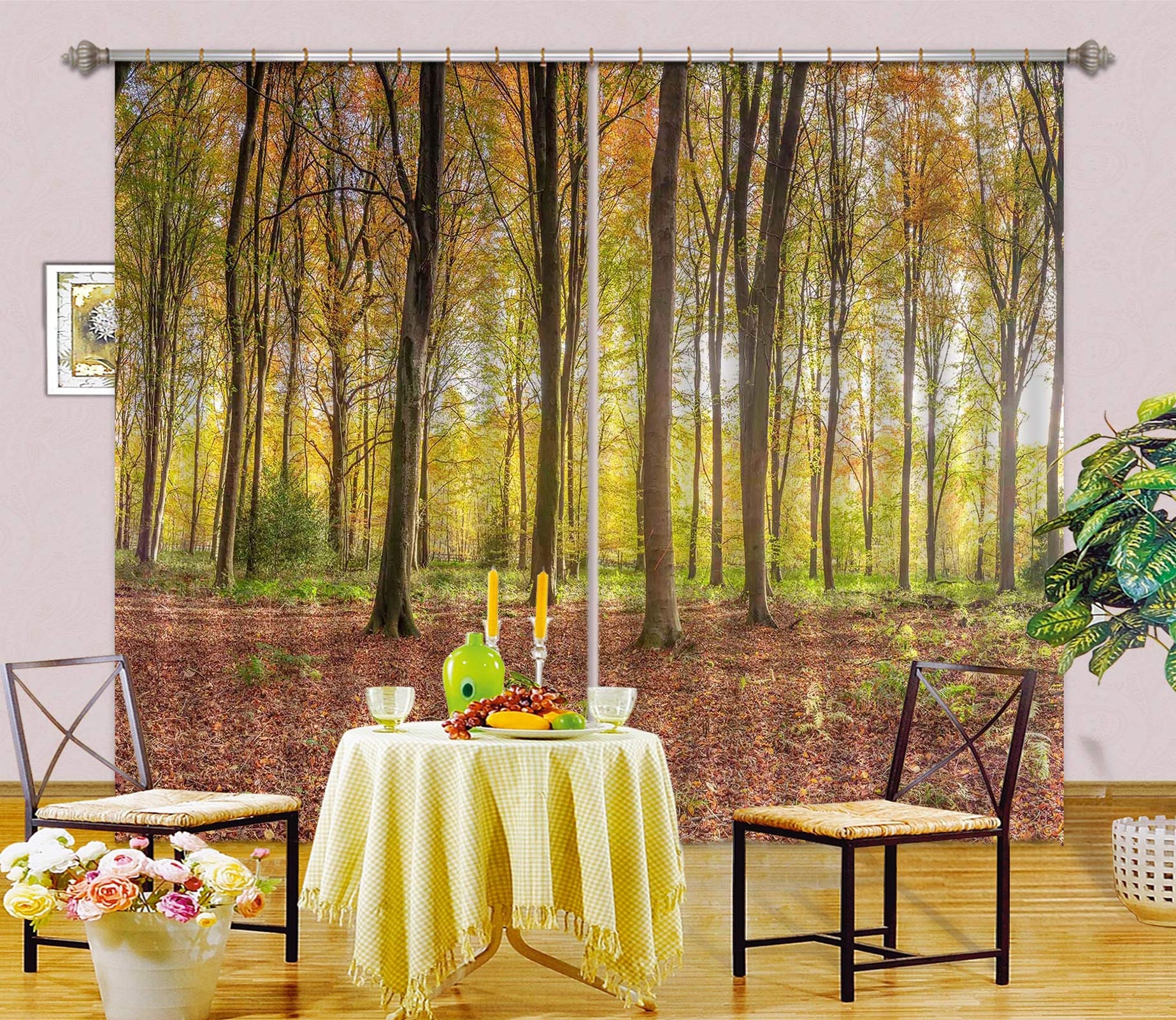 3D Sunshine Forest 6574 Assaf Frank Curtain Curtains Drapes