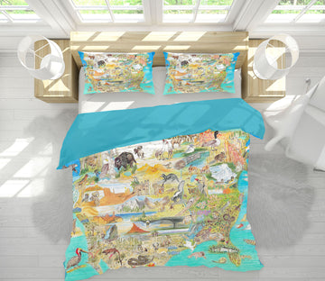 3D Animal Atlas 038 Michael Sewell Bedding Bed Pillowcases Quilt