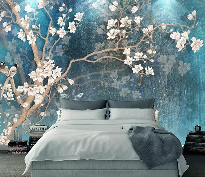 3D Birds And Flowers 043 Wall Murals Wallpaper AJ Wallpaper 2 