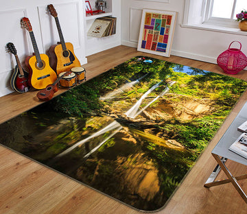 3D Mountain Waterfall 66144 Non Slip Rug Mat