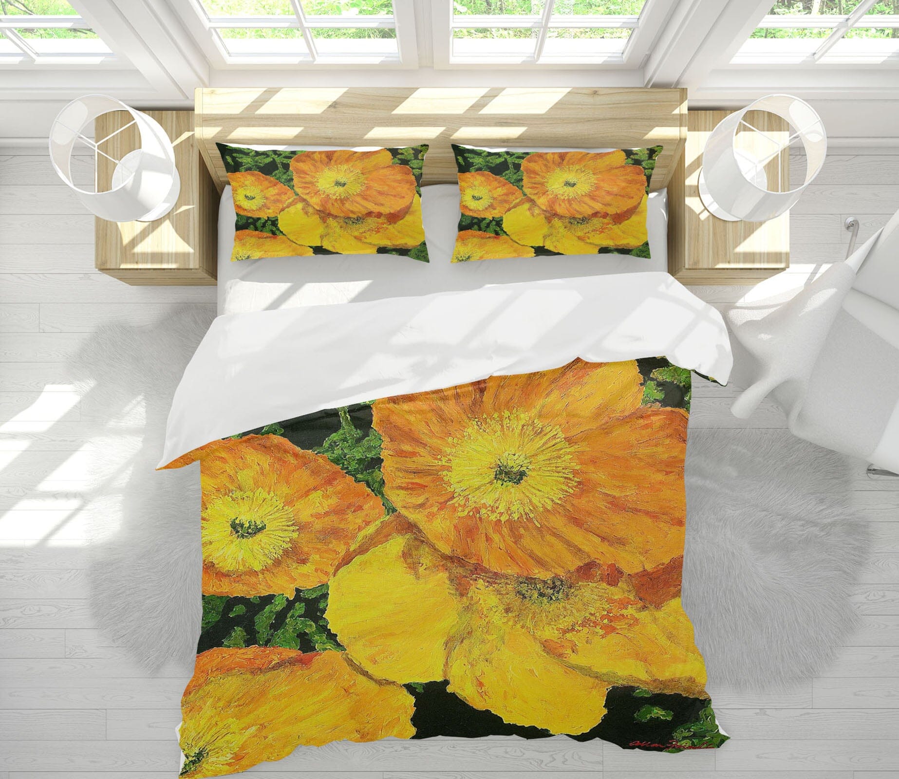 3D Flowers Bloom 1043 Allan P. Friedlander Bedding Bed Pillowcases Quilt Quiet Covers AJ Creativity Home 