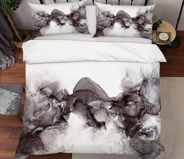 3D Black Gray 60138 Bed Pillowcases Quilt