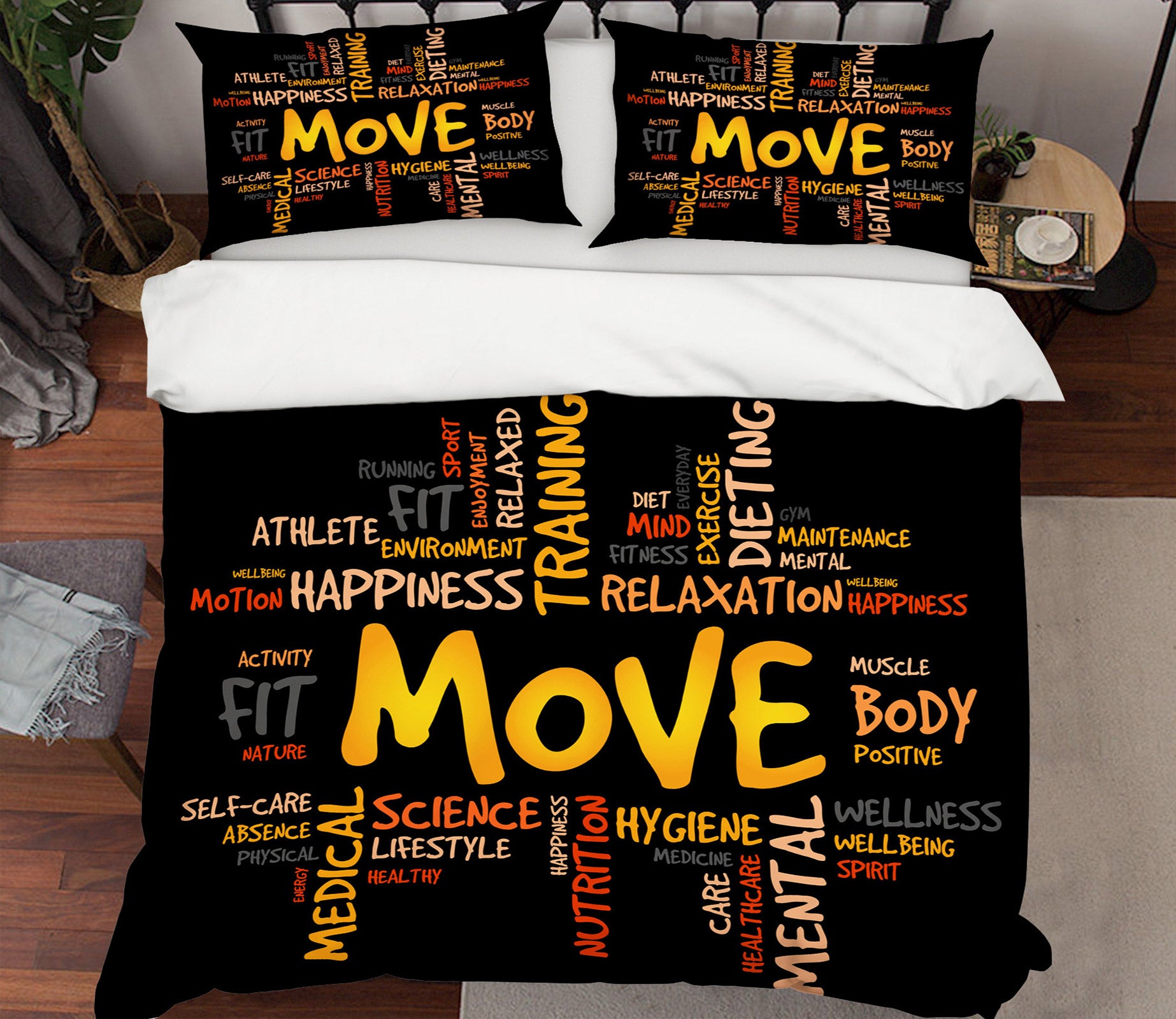 3D English Alphabet 14143 Bed Pillowcases Quilt