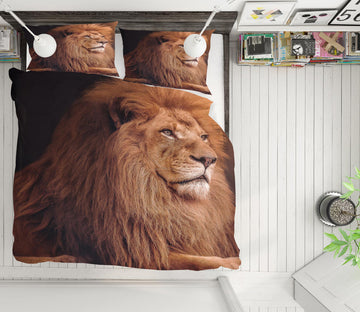 3D Lion 60004 Bed Pillowcases Quilt