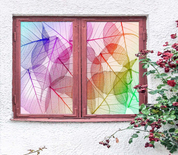 3D Leaf Texture 314 Window Film Print Sticker Cling Stained Glass UV Block
