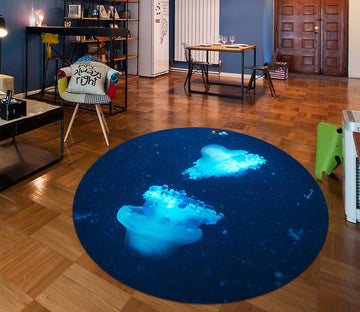 3D Jellyfish 2312 Round Non Slip Rug Mat Mat AJ Creativity Home 