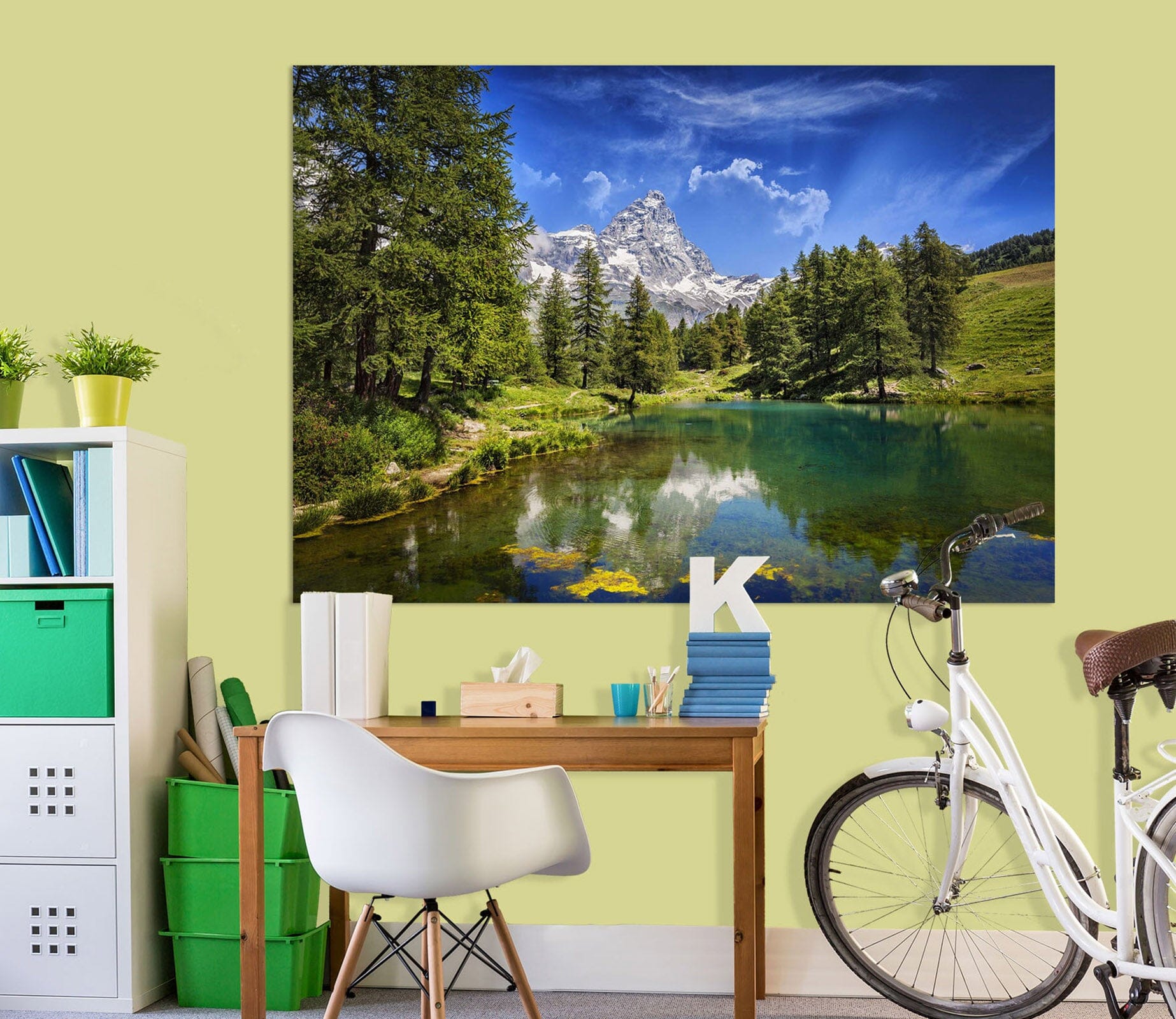 3D Blue Lake 114 Marco Carmassi Wall Sticker Wallpaper AJ Wallpaper 2 