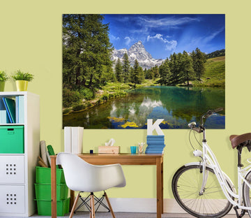 3D Blue Lake 114 Marco Carmassi Wall Sticker Wallpaper AJ Wallpaper 2 