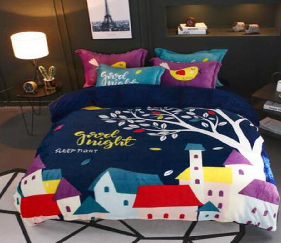 3D Colorful Houses 17005 Bed Pillowcases Quilt