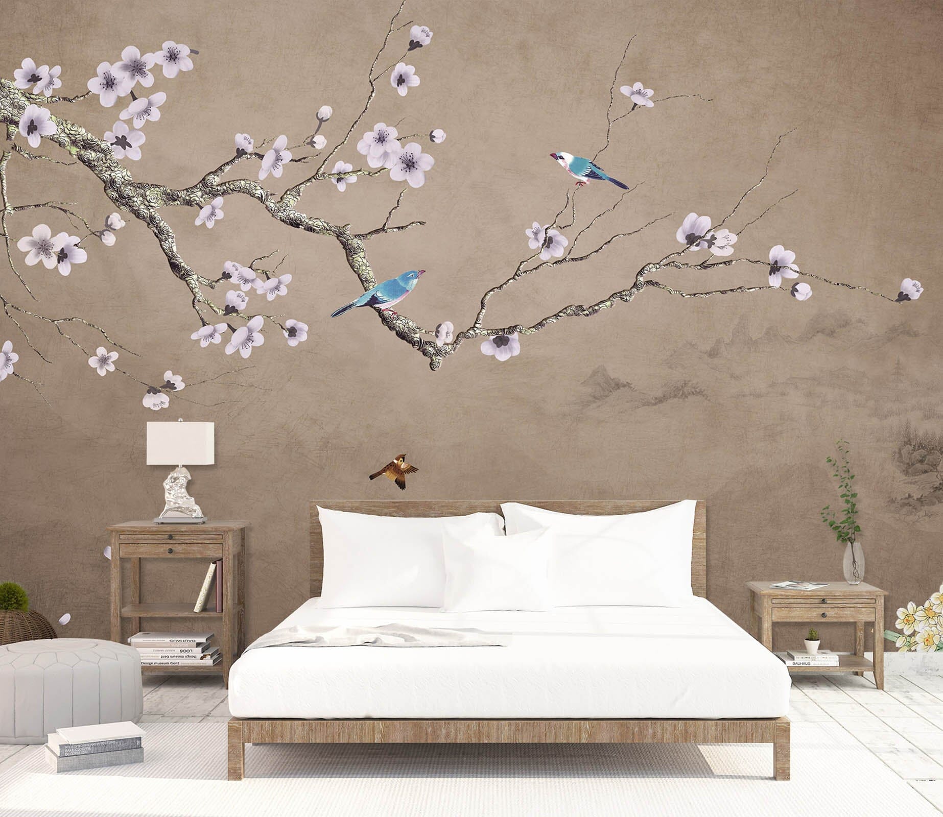 3D Peach Blossom 1436 Wall Murals Wallpaper AJ Wallpaper 2 