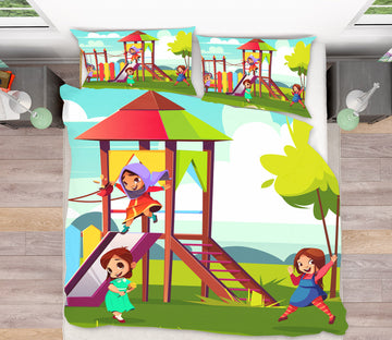 3D Kid Slide 19152 Bed Pillowcases Quilt