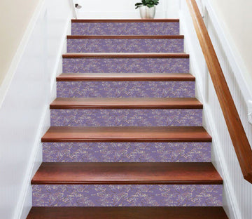 3D Purple Twig 615 Marble Tile Texture Stair Risers Wallpaper AJ Wallpaper 