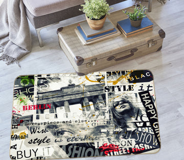 3D Magazine Building 77185 Non Slip Rug Mat