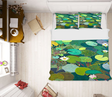 3D Lazy Pond 1108 Allan P. Friedlander Bedding Bed Pillowcases Quilt Quiet Covers AJ Creativity Home 