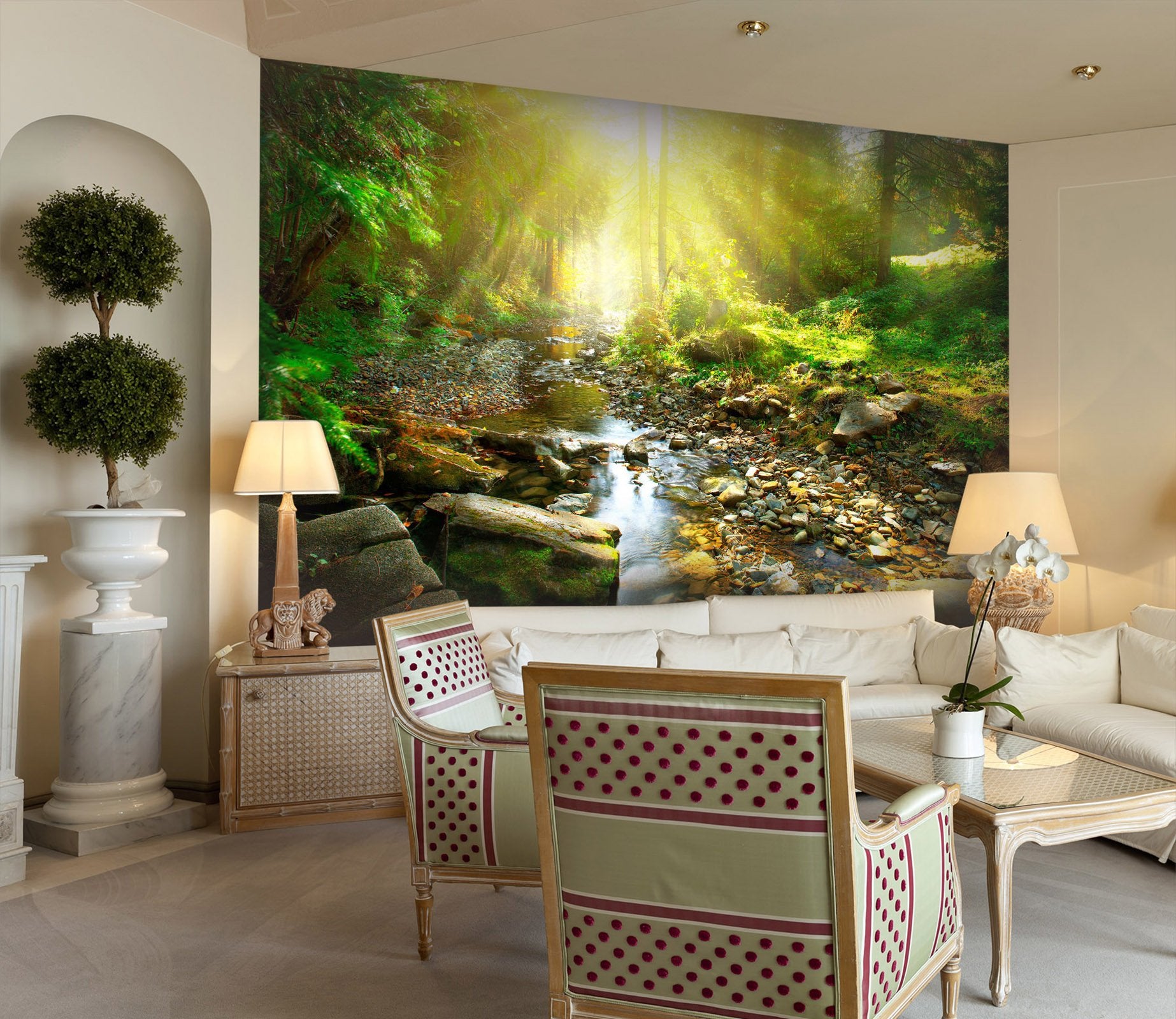 3D Sunshine in the forest 23 Wall Murals Wallpaper AJ Wallpaper 