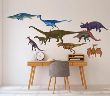 3D Dinosaur Family 123 Animals Wall Stickers Wallpaper AJ Wallpaper 