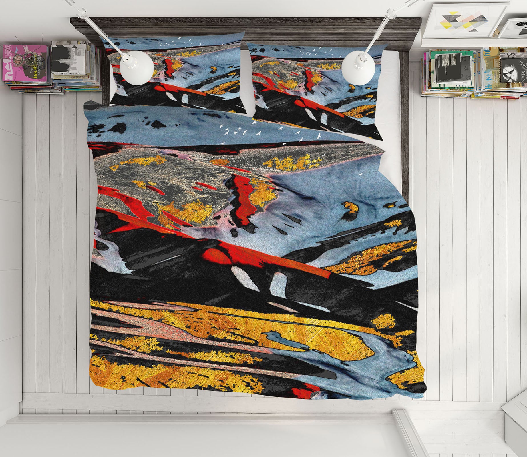 3D Mountains 15215 Bed Pillowcases Quilt
