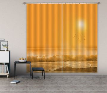 3D Beach Sunset 163 Marco Carmassi Curtain Curtains Drapes Curtains AJ Creativity Home 