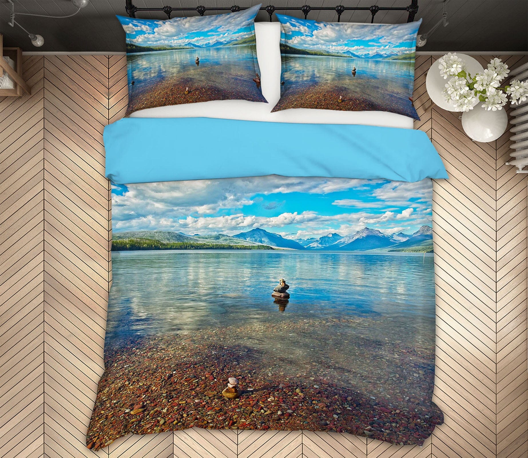 3D Clear Lake 2124 Kathy Barefield Bedding Bed Pillowcases Quilt Quiet Covers AJ Creativity Home 
