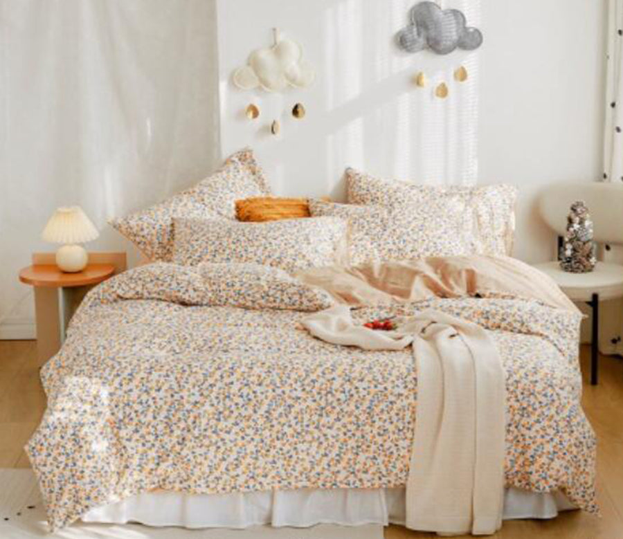 3D Yellow Floral 20030 Bed Pillowcases Quilt