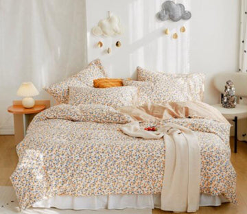 3D Yellow Floral 20030 Bed Pillowcases Quilt