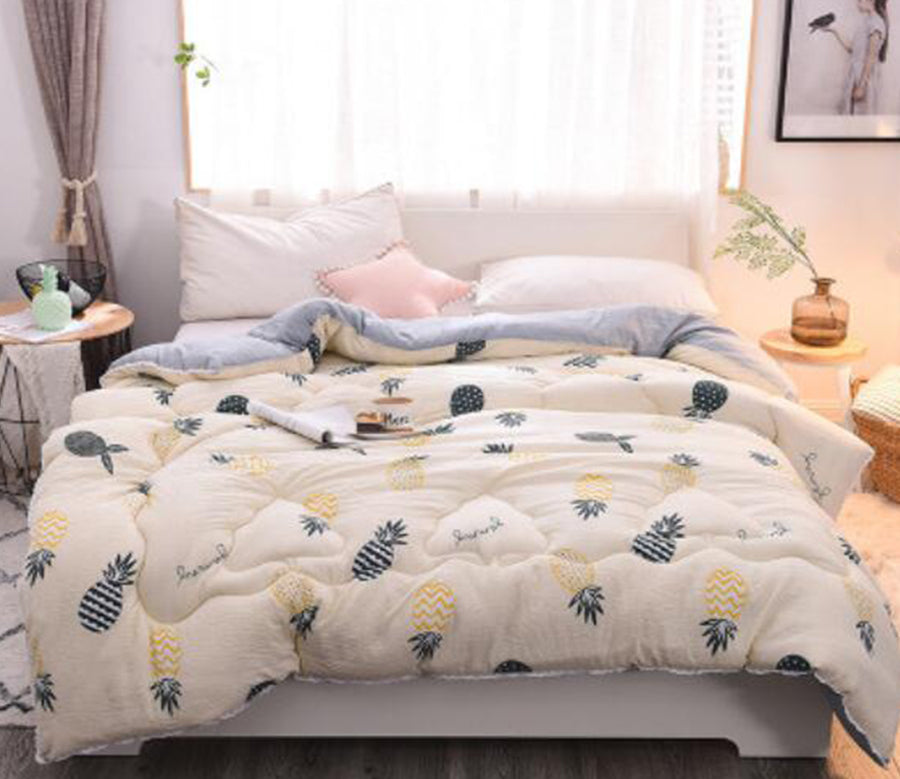 3D Yellow Pineapple 18127 Bed Pillowcases Quilt